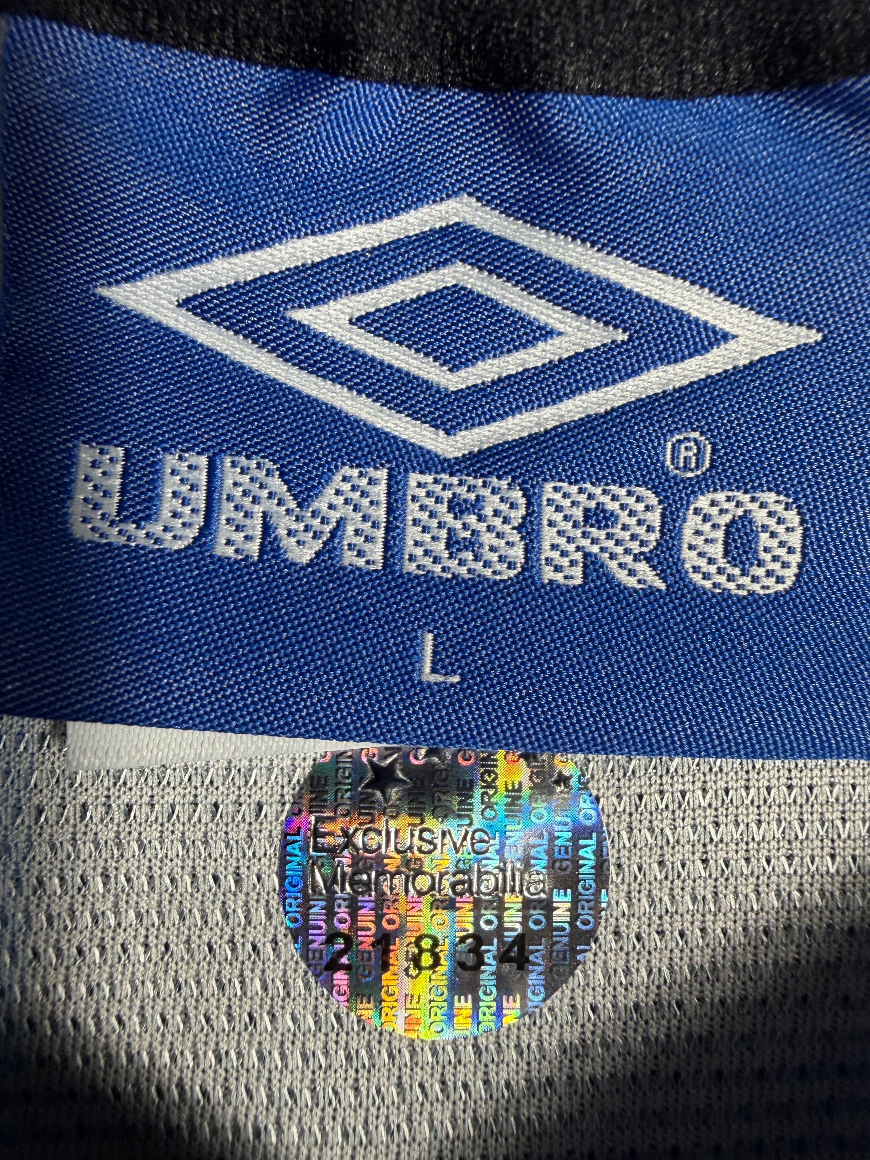 Signed Ronaldo Nazario Inter Milan Jersey Umbro Size L Auto w/ COA