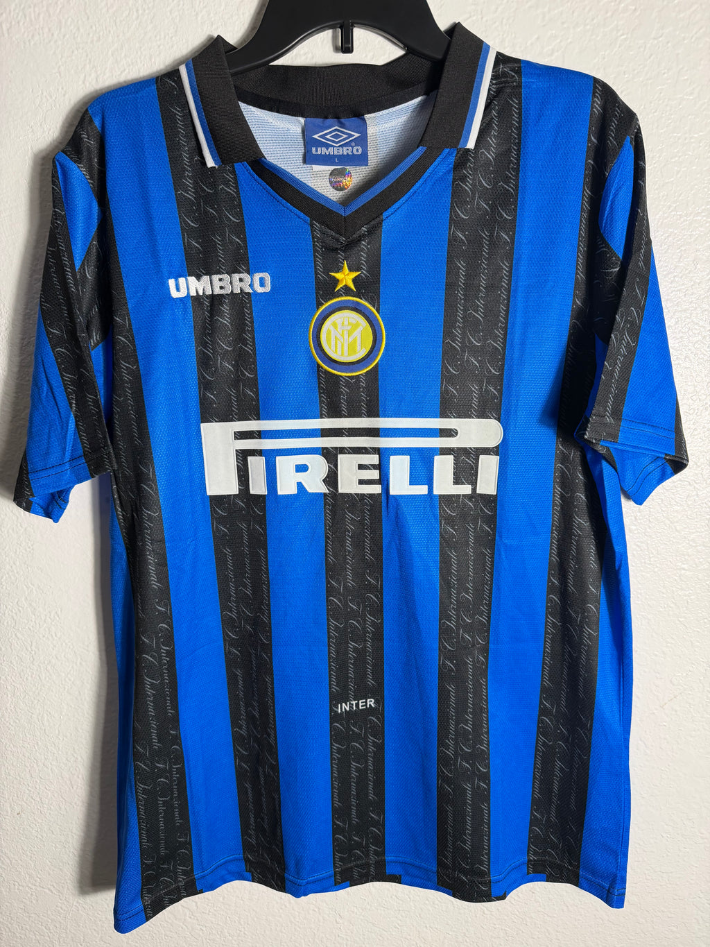 Signed Ronaldo Nazario Inter Milan Jersey Umbro Size L Auto w/ COA